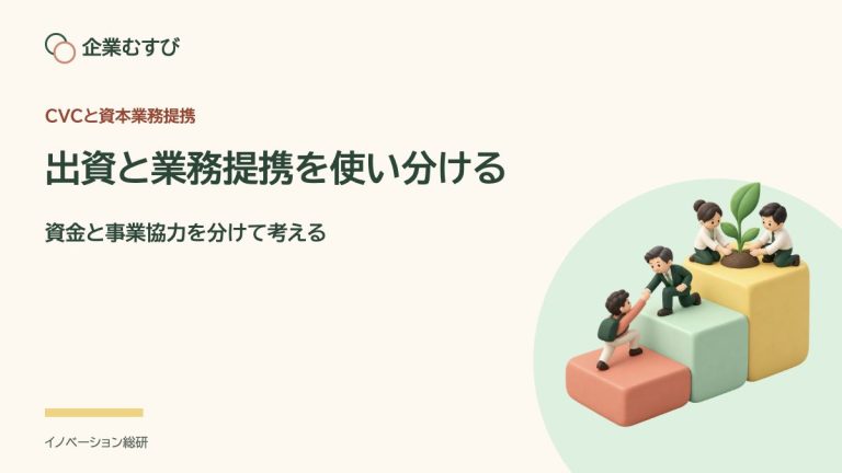 出資と業務提携を使い分ける：資金と事業協力を分けて考える